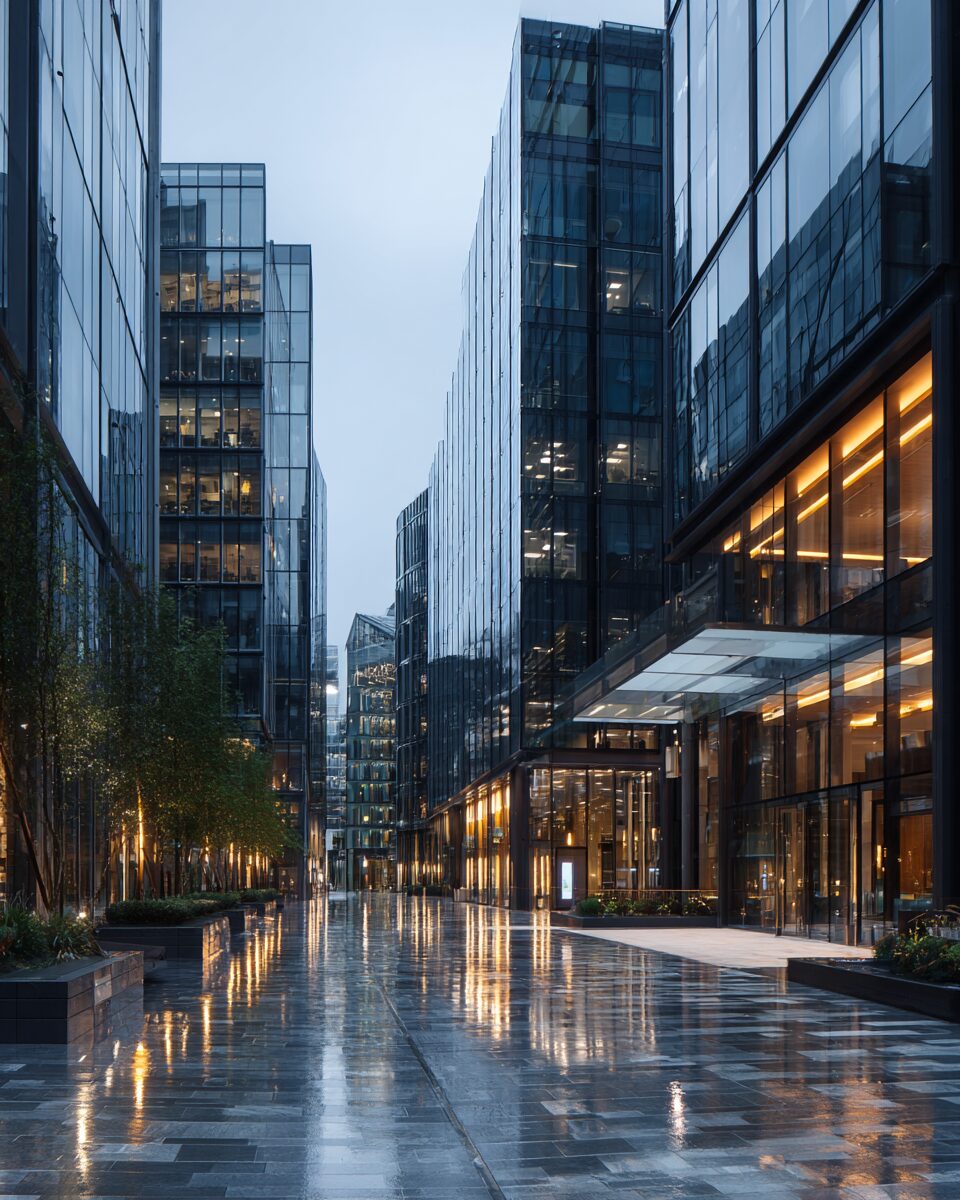 City of London commercial office district at editorial morning light, representing Clean Contracts UK contract analysis across London.