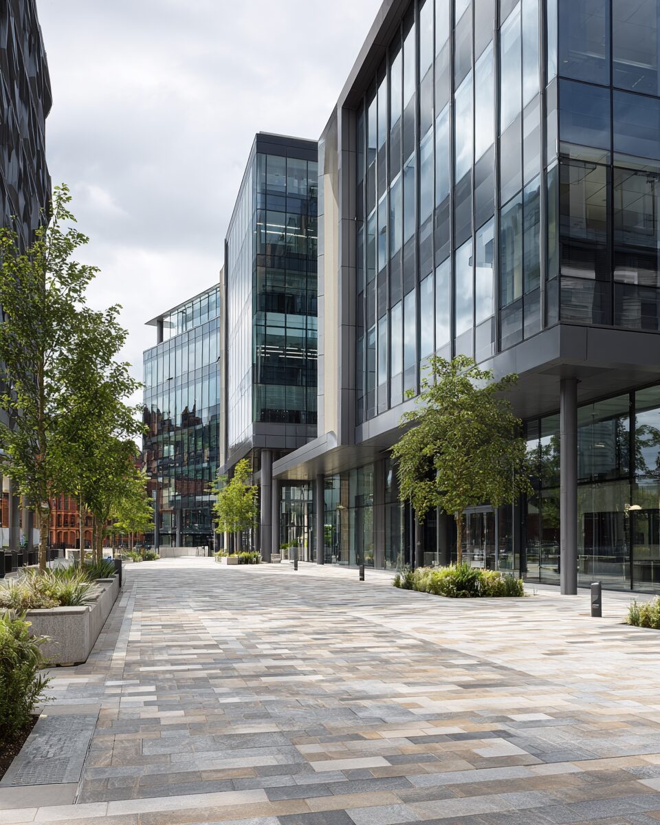 Modern Manchester commercial district representing Clean Contracts UK contract analysis and operator matching across Greater Manchester.